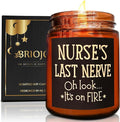 Funny Gifts for Nurse Women Men - Nurse's Last Nerve Relaxing Soy Candle for Her Mom Sister - Birthday Mothers Day RN Graduation Nurse Week Appreciation Thank You Gift for Friend Coworker Boss