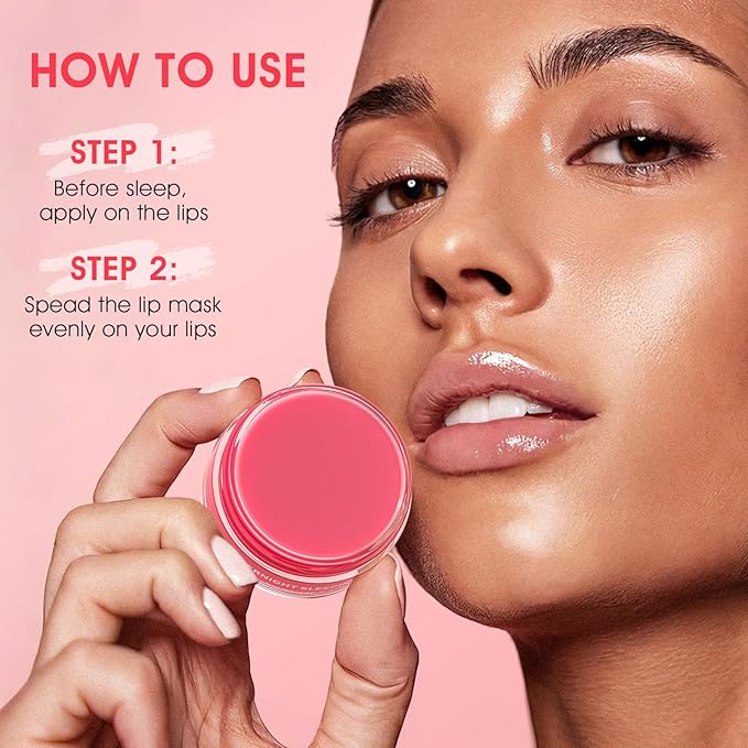 Lip Mask Set, 4PCS Lip Sleeping Mask - Mothers Day Gifts for Mom, Overnight Treatment Lip Care, Moisturize & Nourish Lip Butter Balm for Very Dry Lips, Cracked Dry Lips,12g*4