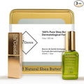 Eu'Genia Shea Face, Lip & Body Shea & Moringa 3-PC Gift Set – Hydrating Lip Balm, Nourishing Body Oil, 12oz Dermatological Shea Butter – Natural Skincare