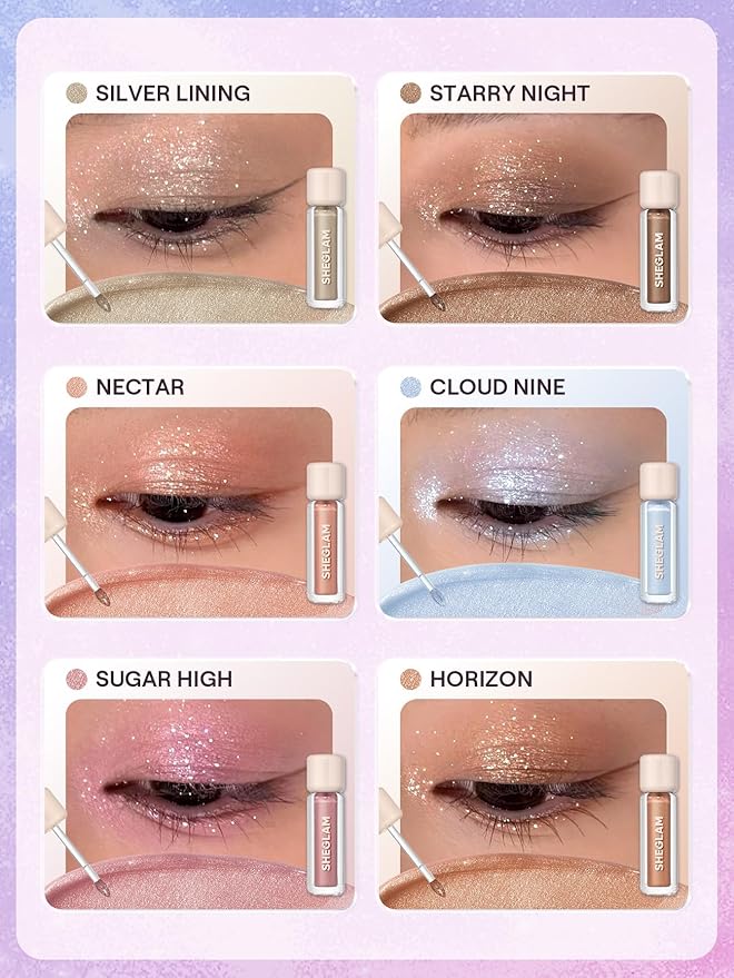 SHEGLAM Airglow Eye Tint 16 Hours Long-Lasting Liquid Eyeshadow Shimmer High-Impact Color Single Eyeshadow - Sugar High