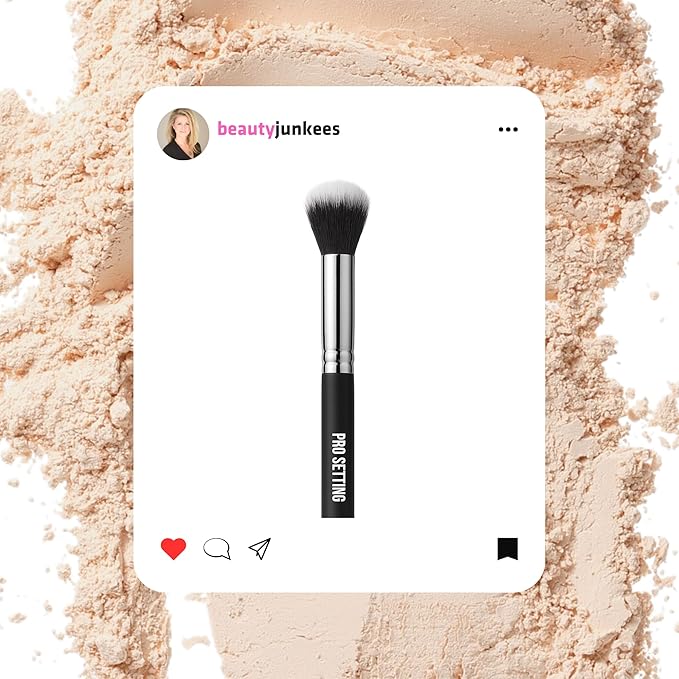 Beauty Junkees Concealer Brush Under Eye - Small Soft Fluffy Tapered Synthetic Cruelty Free Vegan Makeup Brush for Precision Setting Powder