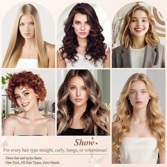 Upgraded Round Volumizing Brush for Shark Flex Style Attachment, Round Brush Compatible with Shark Flexstyle for Smooth Styling Adds Volume Curls(1.5in barrel, 2.6in with Bristles)