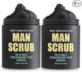 Body Prescriptions Men’s Exfoliating Body Scrub – Ultimate Skin Cleansing Wash in Jar with Twist-Top Lid, For All Skin Types, 21 Ounce (Pack of 2), Charcoal