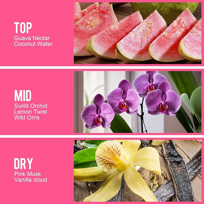 3 FL OZ Hair Mist and Body Spray, Eau De Parfum for Women,Travel Size Fragrance,Fruity Floral Perfume No.8,Vibrant Fresh Scent– With Notes of Guava Nectar, Orchid, Vanilla