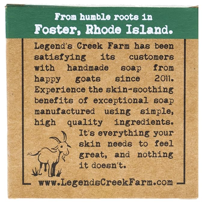 Legend's Creek Farm Goat Milk Soap - Cleansing Moisturizing Bar for Hands and Body - 5 Oz Creamy Lather, Nourishing, Gentle Natural Soap for Sensitive Skin (Eucalyptus, Pack of 1)