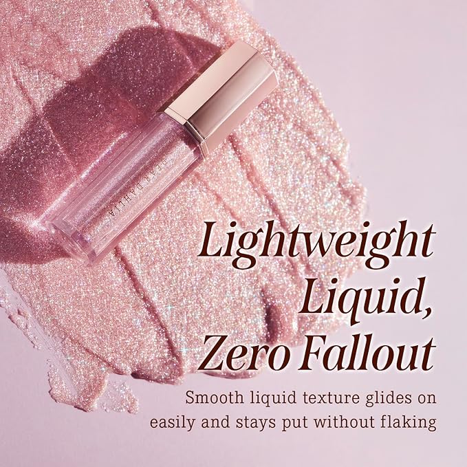 DEARDAHLIA Paradise Shine Eye Sequins (Actress) - Lightweight Liquid Glitter Eyeshadow, Minimal Fallout, High-Shine Pearl Finish, Lightweight, Blendable, Vegan Korean Eye Makeup. 0.14 oz