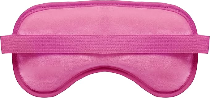 Eye See Plush Gel Eye Mask for Puffy Eyes, Pink - Cold Eye mask to Treat Dark Circles, Sinuses, Dry Eyes, and for Allergy Relief - Microwave Safe for Heat Therapy