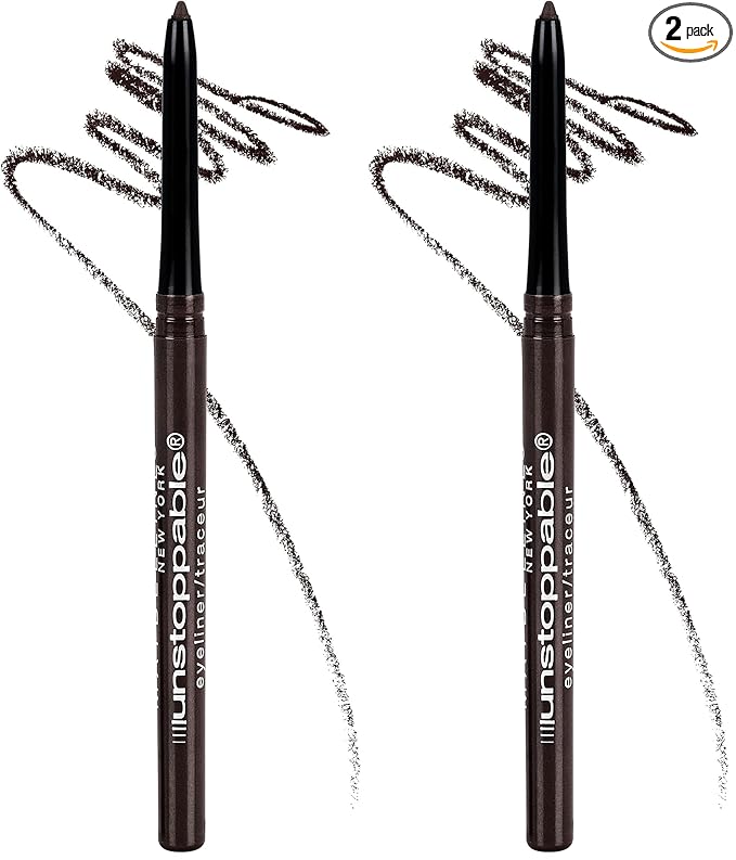 MAYBELLINE Unstoppable Waterproof Mechanical Brown Eyeliner Pencil, Easy to Apply, Smooth Glide, Up to 24 Hour Wear, Espresso (Pack of 2)