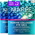 MAREE Eye Gels 2 PACK - Under Eye Patches for Puffy Eyes and Dark Circles with Natural Marine Collagen & Hyaluronic Acid - Anti-Aging Masks for Face to Soothe Puffiness