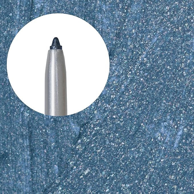 Sandstone Scandinavia Hypoallergenic Waterproof Metallic Eyeliner Pencil – Blue – Fragrance-Free, Vegan – Smudge-Proof Eye Liner for Sensitive Eyes
