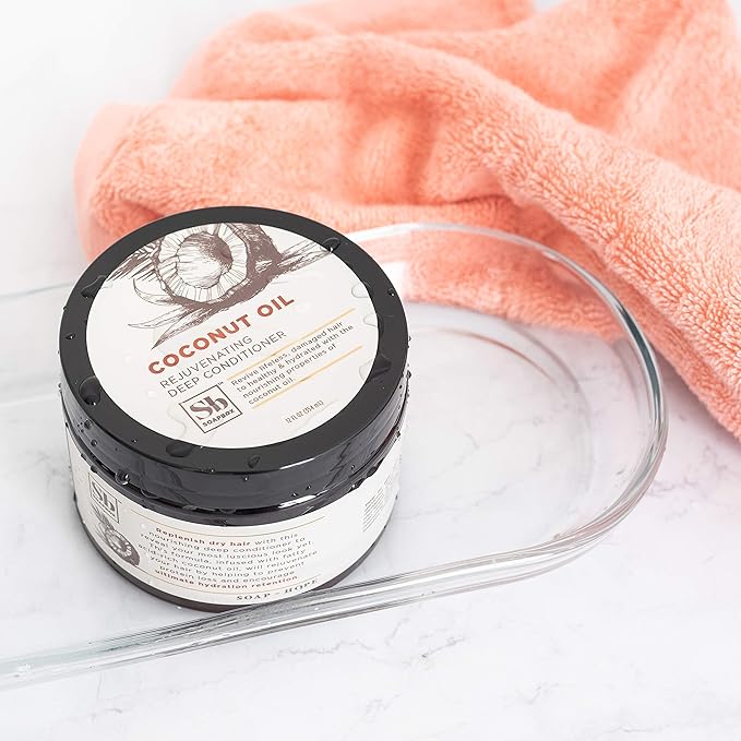Soapbox Coconut & Shea Rejuvenating Deep Conditioner, Hydrating Hair Treatment for Dry, Damaged Hair - Leaves Hair Soft, Smooth, & Moisturized - Deep Conditioner Hair Mask with Coconut Oil - 12 oz