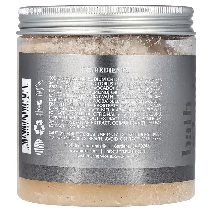 artnaturals Himalayan Body Scrub and Face Scrub - (20 Oz) - Deep Cellulite Cleansing Exfoliator with Sugar, Shea Butter, Exfoliating Himalayan - Natural Pink for Hand, Skin and Facial - Men and Women