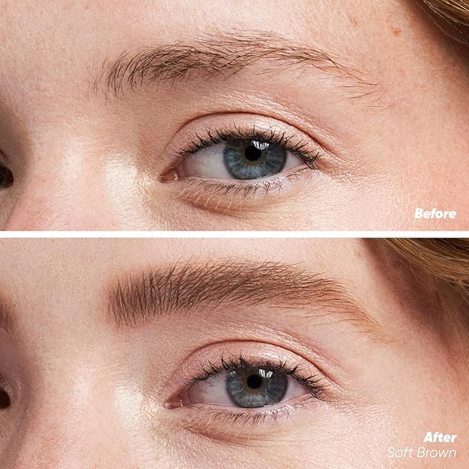 Kosas Air Brow Tinted Eyebrow Gel – Volumizing Brow Gel with Flexible Long-Lasting Hold, Soft Brown