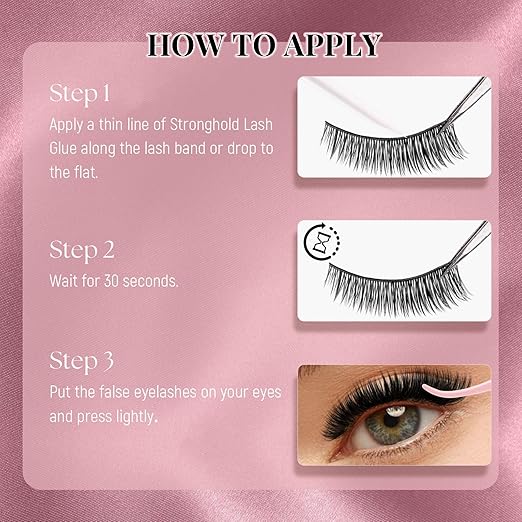 Lash Glue DIY 5ml Latex-Free Waterproof Lash Cluster Glue for Self-Application at Home Eyelash Cluster Adhesives Long-Lasting 48-72H