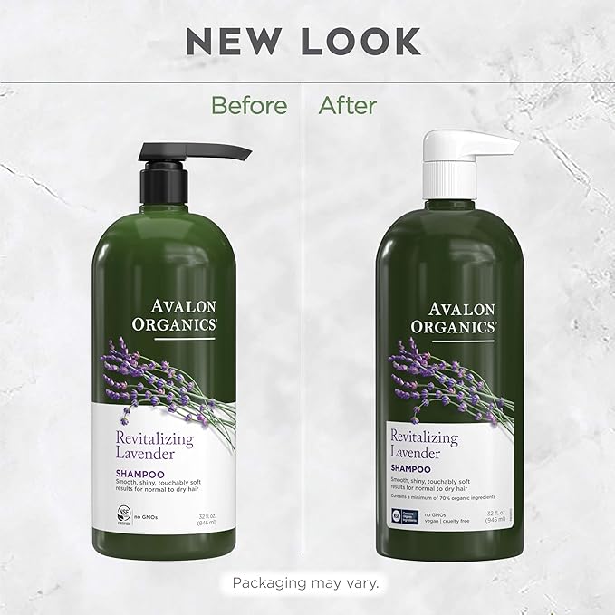 Avalon Organics Revitalizing Lavender Shampoo,32 oz,(Pack of 2)