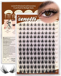 Wispy Lash Clusters Natural Manga Lash Clusters Anime Cluster Eyelash Extensions Fairy Spiky Individual Lashes C Curly Wet Look Lash Extensions with Invisible Band Beginner Friendly 8-16MM by zenotti