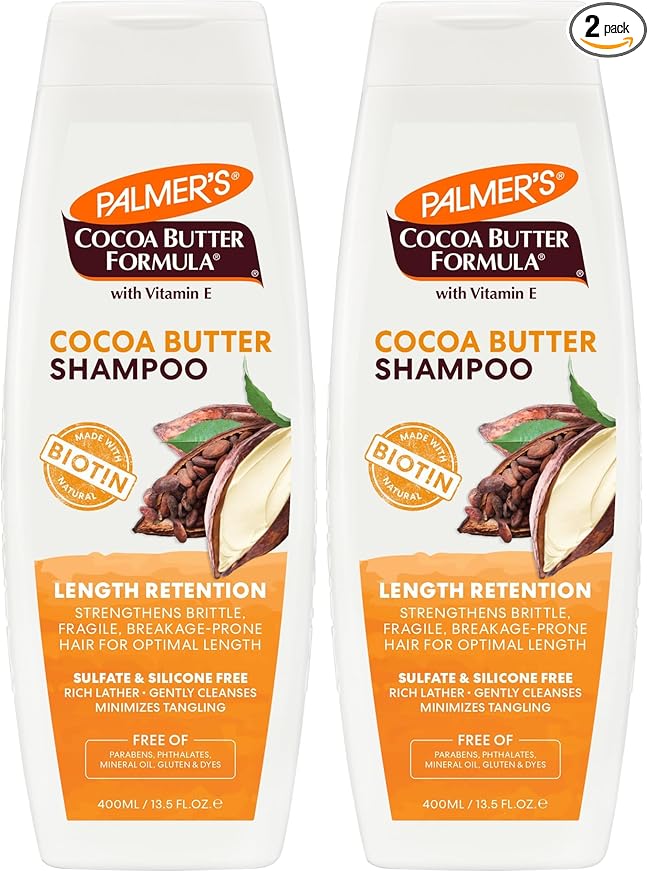 Palmer's, Cocoa Butter Formula Biotin Length Retention Shampoo, 13.5 Fl Oz (Pack of 2)