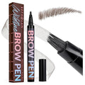 BEPHOLAN 4D Liquid Eyebrow Pen, Precise Brush-Tip, Hair-Like, Waterproof Long Lasting Natural Fuller Brows (Dark Brown)