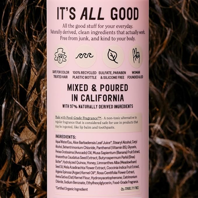 California Naturals Leave-In Conditioner for Dry Hair, Lightweight Hair Treatment with Rose Water and Argan Oil, Color Safe, Paraben & Sulfate Free, Natural, Vegan, For All Hair Types, 6 fl oz