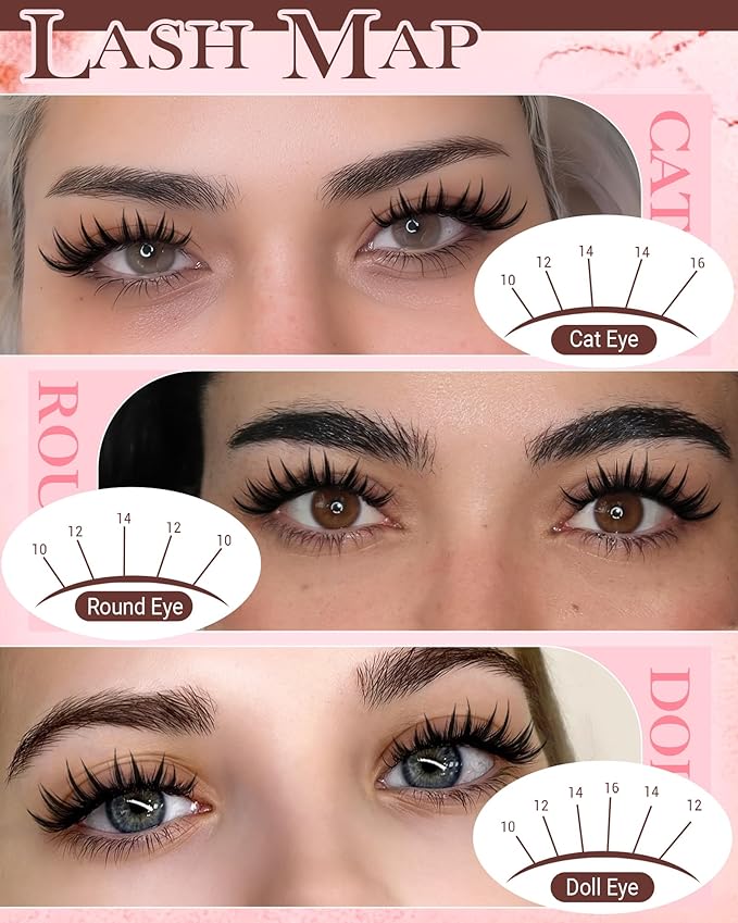 Manga Lash Clusters Bunny Fairy Eyelash Clusters Wet Look Anime Cluster Eyelash Extensions 10-16mm Cluster Lashes Natural Wispy DIY Lash Extension Spiky Individual Lashes 90 Pcs by Vanssymunlin