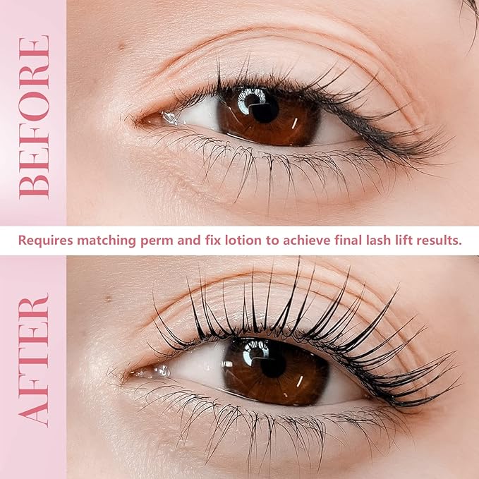 Libeauty Lash Lift Glue Balm Lash Lift Adhesive Strong Sticky Fruit Flavor Eyelash & Eyebrow Perm Glue Balm Brow Lamination Gel (Red Strawberry, 10g/0.35oz)