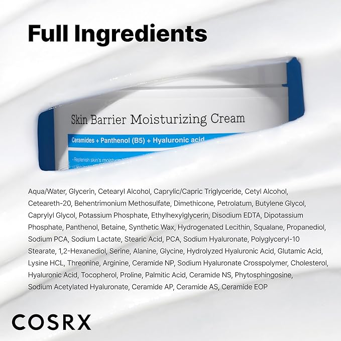 COSRX Skin Barrier Moisturizing Body Cream | 100-Hour Hydration For Dry to Extremely Dry Skin, with Ceramide & Hyaluronic Acid | Unscented, Non-Greasy | Mothers day gift, 15.2 fl oz, Korean Skin Care