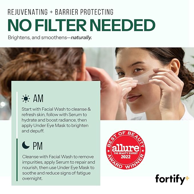 Fortify Skincare Under Eye Patches For Puffy Eyes and Dark Circles - Caffeine, Collagen & Zeolite - 3-in-1: Detox, Treat, Boost - Dermatologist Tested, Anti-Aging, Anti wrinkle Patches- 20 Pairs