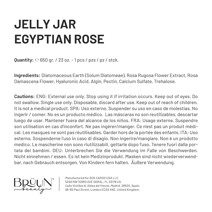 BRÜUN Jelly Mask Egyptian Rose Rubber Face Mask Peel-Off Jar