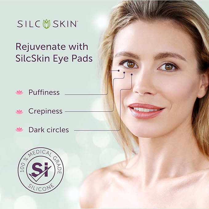 Silc Skin Silicone Eye Pads Reusable Overnight Eye Patches, Medical Grade Silicone For Fine Lines And Puffiness, 120 Day Supply