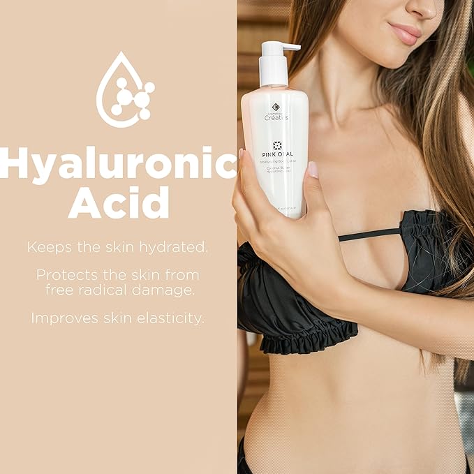 Pink Opal Moisturizing Shimmering Body Lotion with Coconut Butter and Hyaluronic Acid, 8.5 fl. oz.