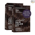 Madison Reed Radiant Hair Color Kit - 6NAV Medium Cool Brown (Siena Brown), Dimensional Gray Hair Blending Permanent Hair Dye, PPD-Free & Ammonia-Free, 2 Pack