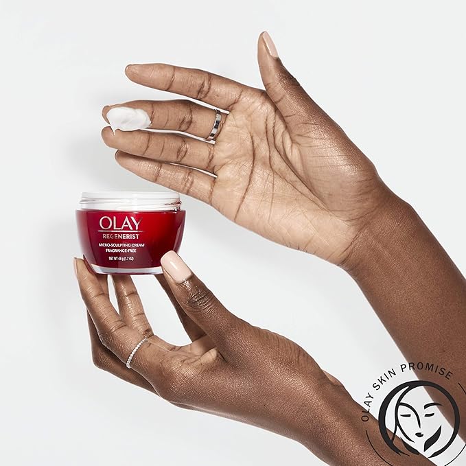 Olay Regenerist Micro-Sculpting Cream, Face Moisturizer, 1.7 oz + Whip Face Moisturizer Travel/Trial Size Bundle