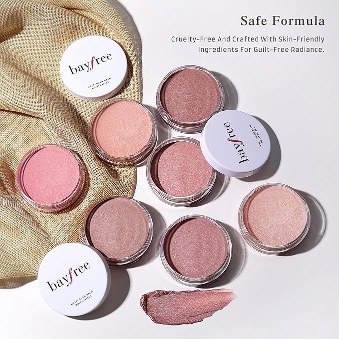 bayfree Multi Glow Balm, Cream Blush for Cheeks, Blush Balm Face Makeup, Radiant Finish, Hydrating, Creamy, Lightweight & Blendable Color, Face Makeup 0.63 Oz