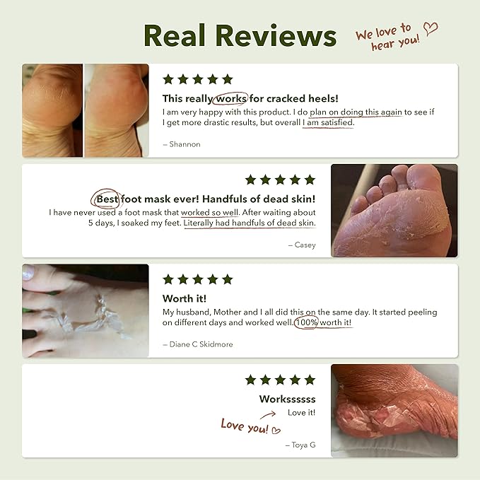 Purederm Shiny & Soft Foot Peeling Mask (9 Pack)