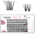 Cluster Lashes 72 Pcs Lash Clusters 2 in 1 DIY Eyelash Extension Individual Cluster Eyelashes Crush Style Self-Application Fluffy Super Thin Band Reusable Soft & Comfortable(Crush-D-10-16mix)
