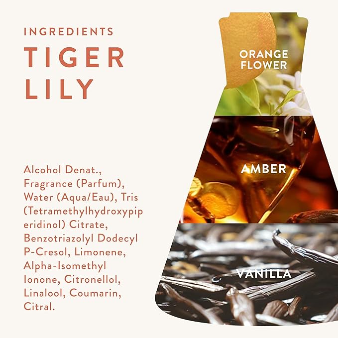 Good Chemistry Tiger Lily Travel Spray 0.33 fl oz - Long-Lasting On-the-Go Perfume with Orange Flower, Vanilla, & Amber - Charming, Clean & Vegan