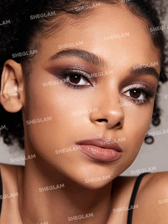 SHEGLAM 8-Color Shimmer Matte Eyeshadow Palette Smooth Blendable Jazy Jigsaw Eyeshadow Palette-Hued in Nude
