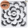 DYSILK Lashes Mink Eyelashes - False Eyelashes 10 Pairs 6D Faux Mink Lashes Pack Eye Lashes Cat Eye Lashes Fluffy Eyelashes Fake Lashes Reusable False Eyelashes Wispy | 15mm