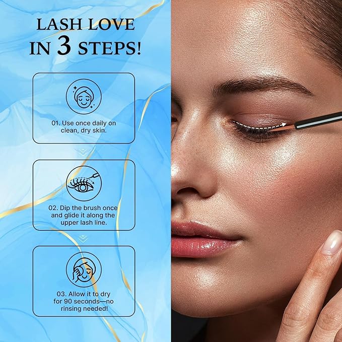 VieBeauti Eyelash Growth Serum 5mL – Lash Serum for Longer, Fuller & Thicker Looking Lashes, Advanced Nourishing Formula, Vegan & Cruelty-Free, Gentle for Sensitive Eyes