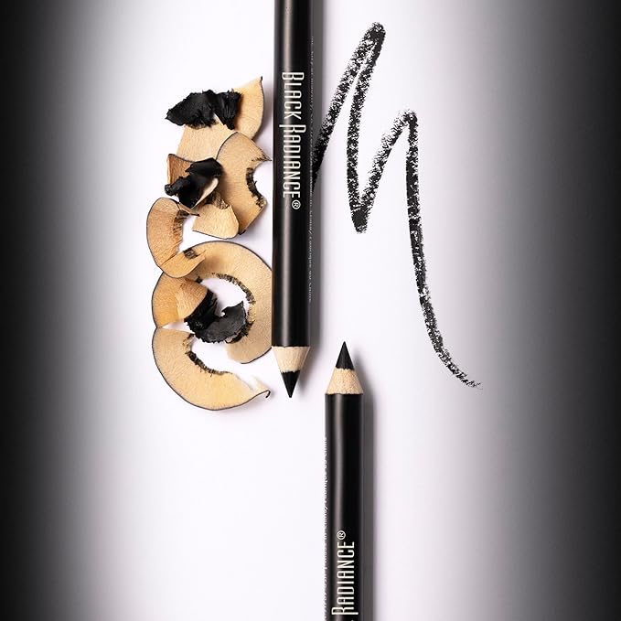 Black Radiance Twin Pack Eyeliner Pencil, Creamy Dual-Purpose Formula for Eyes & Brows, Intense Black Pigments, Long-Lasting Definition - Truly Black