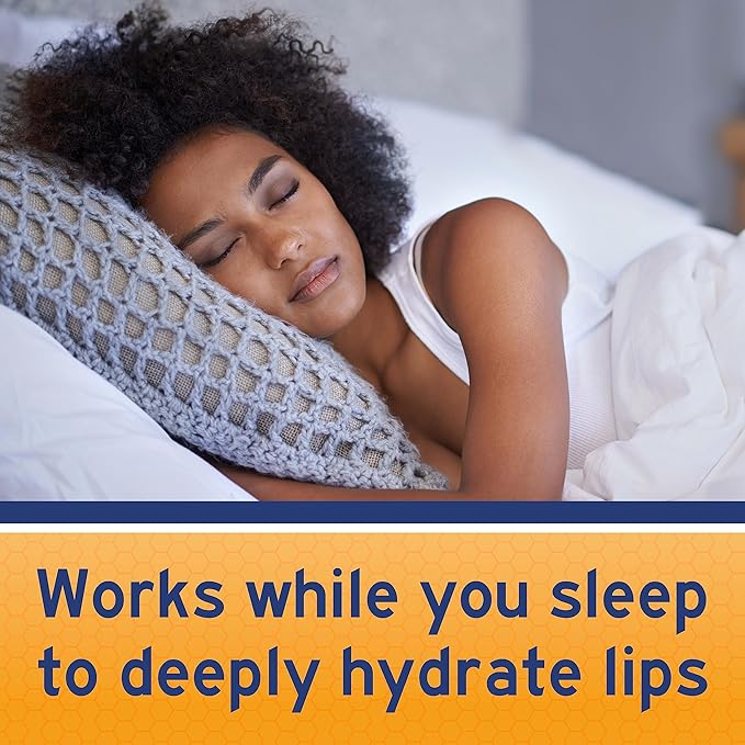 Neosporin Lip Health Overnight Renewal Therapy White Petrolatum Protectant and Moisturizer to Nourish & Repair Dryness, Helps Relieve, Prevent, Hydrate, & Protect, 0.27 oz, 2 Pack