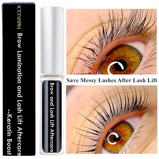 Brow Lamination Aftercare, Eyebrow Perm Conditioner, Lash Lift Nutrition, 7ml Keratin Oil for Over Perming Lashes Brows, Fix Them Neat Upwards, Saving Mess Hairs At once| 100-Day Supply