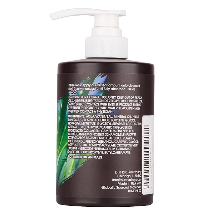 BLOOM IT'S A GREAT SKIN DAY! Collagen Lotion Skin Care Firming Body Cream, Intensive Anti Aging Moisturizer Face Lotion with Aloe Vera For Wrinkles, Sagging Skin, Dry Skin, Fragrance Free, Pack of 2