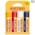 Burt's Bees Lip Balm, Beeswax, Strawberry, Coconut and Pear, and Vanilla Bean Pack, With Responsibly Sourced Beeswax, Tint-Free, Natural Lip Treatment, 4 Tubes, 0.15 oz.