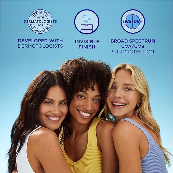 Coppertone Every Tone Invisible Finish Hydrating UV Defense Face Sunscreen Stick SPF 55 with Moisturizing Ceramides, Blends in Clear Sunscreen for All Skin Tones, 0.49 Oz Stick