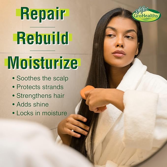 Milk Protein & Olive Oil Hair Deep Conditioning Treatment Hair Mask Strengthens, Repairs, Stops Breakage and Promotes Growth for Soft, Healthy, Manageable Hair - Sofn’Free GroHealthy - Single