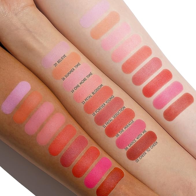 Oulac Yellow Pink Blushers for Cheeks Fair Skin Vegan,Mineral Powder Blush,Rich Colors, Buildable Blusher, Easy to Blend,Vegan,4,8g 13 Petal Blossom