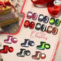 Born Pretty 6 Colors Christmas Cat Magnetic Eye Gel Nail Polish Set,Fall Winter Red Green Brown Black Blue Shimmer Glitter Holographic Magnetic Soak Off U V Nail Gel DIY Art for Girls Women 7ML