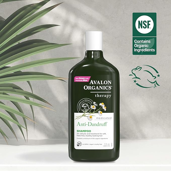 Avalon Organics All Natural Dandruff Therapy Shampoo, 11 Fl Oz