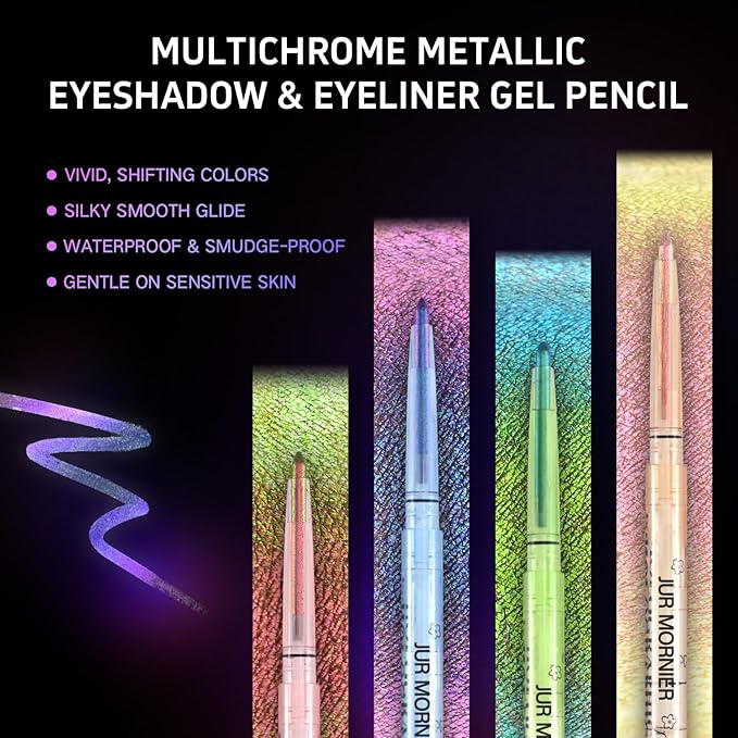 Multichrome Eyeliner Gel Pencil,Waterproof Long-Lasting Vegan Cruelty Free Eye Liner,Shifting Colors Eyeliner Pen (#304, 0.01 Ounce)